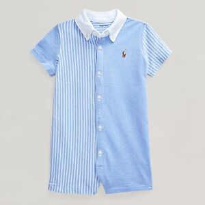 Ralph Lauren Blue and White Striped Shortall